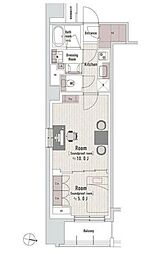 トラック渋谷本町 7階2Kの間取り