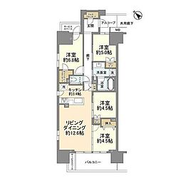 プラウドシティ越中島アクアテラス 7階4LDKの間取り