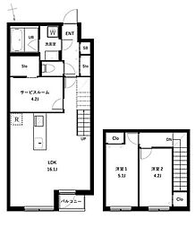 クールブラン西荻窪 3階2SLDKの間取り
