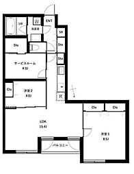 クールブラン西荻窪 1階2SLDKの間取り