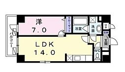 ユヌブリーズ目黒 4階1LDKの間取り