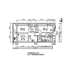 東雲キャナルコートCODAN 8階2SLDKの間取り