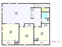 アーバンスペースビル 5階3LDKの間取り