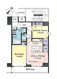 メインステージ入谷II 10階2LDKの間取り