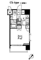 チェスターコート御茶ノ水 12階1Kの間取り