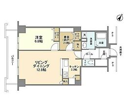 トルナーレ日本橋浜町 36階1SLDKの間取り