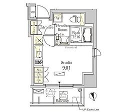 パークアクシス秋葉原イースト 14階ワンルームの間取り