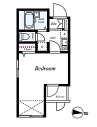 プレール東麻布 104 1階1Kの間取り