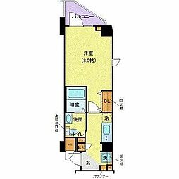 レグゼ文京白山 3階1Kの間取り