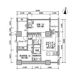 東雲キャナルコートCODAN 9階1SLDKの間取り