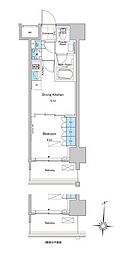 ルフォンプログレ清澄白河プレミア 5階1DKの間取り