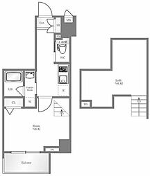 ハーモニーレジデンス池袋ウエストゲート 9階1Kの間取り