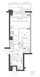 ズーム下丸子 4階1LDKの間取り