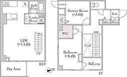 ミリアレジデンス白金台 1階1SLDKの間取り