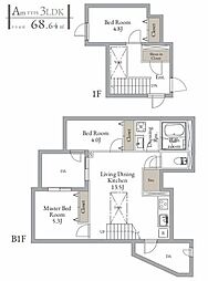 ライブフラット西荻窪 1階3LDKの間取り