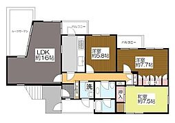 ケーフラット 301 3階3LDKの間取り