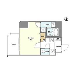ラドゥセール大森山王 501 5階1Kの間取り
