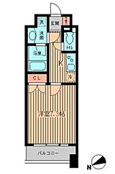 KDXレジデンス神楽坂 3階1Kの間取り