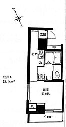 ステルラ2 3階1Kの間取り