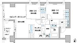ガーデニエール砧レジデンス 2LDKの間取図画像