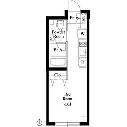 MYRIARESIDENCE品川中延 ワンルームの間取図画像