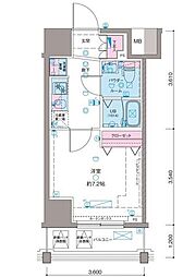 ガリシア新宿North2 1Kの間取図画像