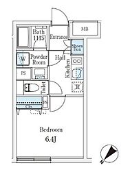 クレアテイフ学芸大学 1Kの間取図画像