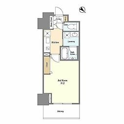 フロンティア新宿タワー 1Kの間取図画像