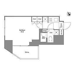シーズンフラッツ大森西 ワンルームの間取図画像