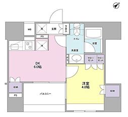 コンフォリア池袋DEUX 1DKの間取図画像