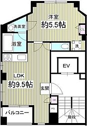 スワンレイク本郷 1LDKの間取図画像