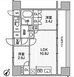 ニド巣鴨 2LDKの間取図画像