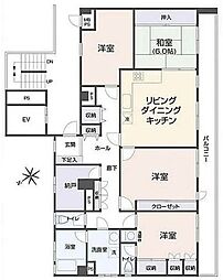 サンシャインハイツ 4SLDKの間取図画像