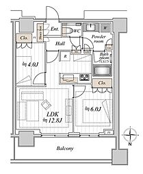 パークシティ中野ザタワーブリーズ 2LDKの間取図画像