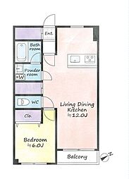 間取図画像 1LDK