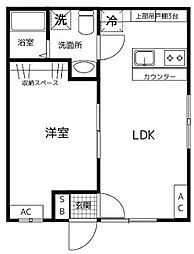 ステートPLUS 1階1LDKの間取り
