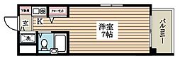 エムズ・ガーデン ワンルームの間取図画像