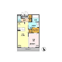 つくばエクスプレス 万博記念公園駅 徒歩14分の賃貸アパート 2階1LDKの間取り