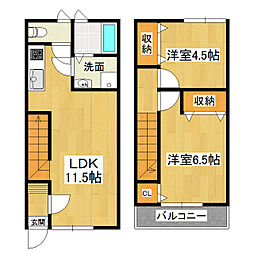 マロンハイツ 1階2LDKの間取り