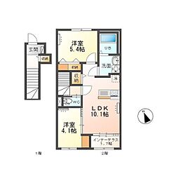 シャインスターアイズ 2LDKの間取図画像