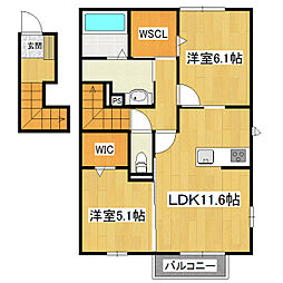 サンシャインB 2LDKの間取図画像