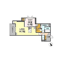 D’s LIEN　A 3階1LDKの間取り