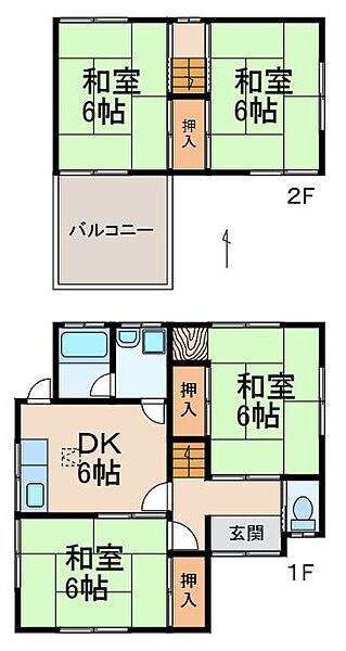 一戸建00240 ｜和歌山県和歌山市杭ノ瀬(賃貸一戸建4DK・1階・69.13㎡)の写真 その2