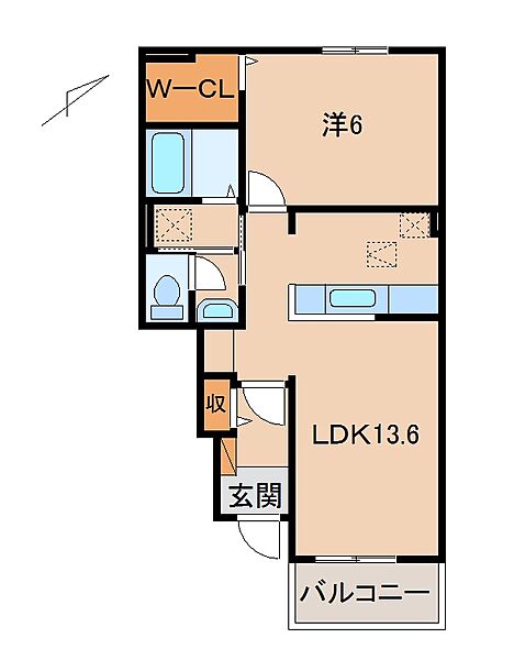 サウス・ルミナス ｜和歌山県和歌山市善明寺(賃貸アパート1LDK・1階・46.06㎡)の写真 その2