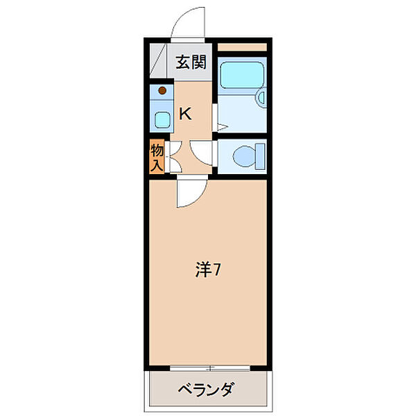 エイトマンション ｜和歌山県和歌山市中之島(賃貸マンション1K・3階・18.20㎡)の写真 その2