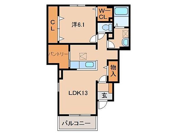 和歌山県和歌山市加納(賃貸アパート1LDK・1階・50.92㎡)の写真 その2