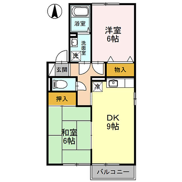 セジュールＭＹ ｜和歌山県海南市船尾(賃貸アパート2DK・2階・53.85㎡)の写真 その2