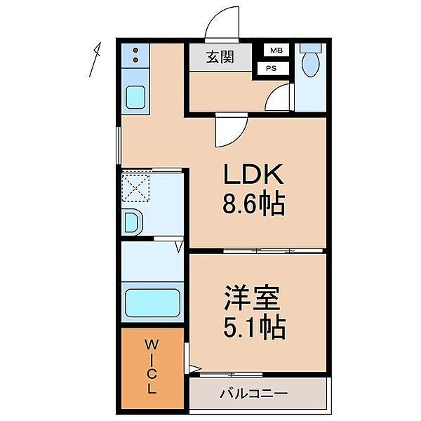 フジパレス吹屋町WEST ｜和歌山県和歌山市吹屋町5丁目(賃貸アパート1LDK・1階・35.08㎡)の写真 その2