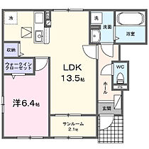 サンリットII(和歌山市内原）  ｜ 和歌山県和歌山市内原（賃貸アパート1LDK・1階・50.87㎡） その2