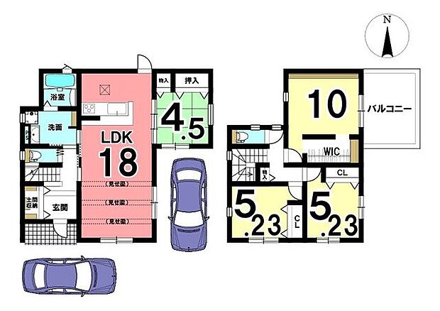 1階は和室を合わせて22.5帖の大きな空間。ご家族皆様でゆったりおくつろぎ頂けます。